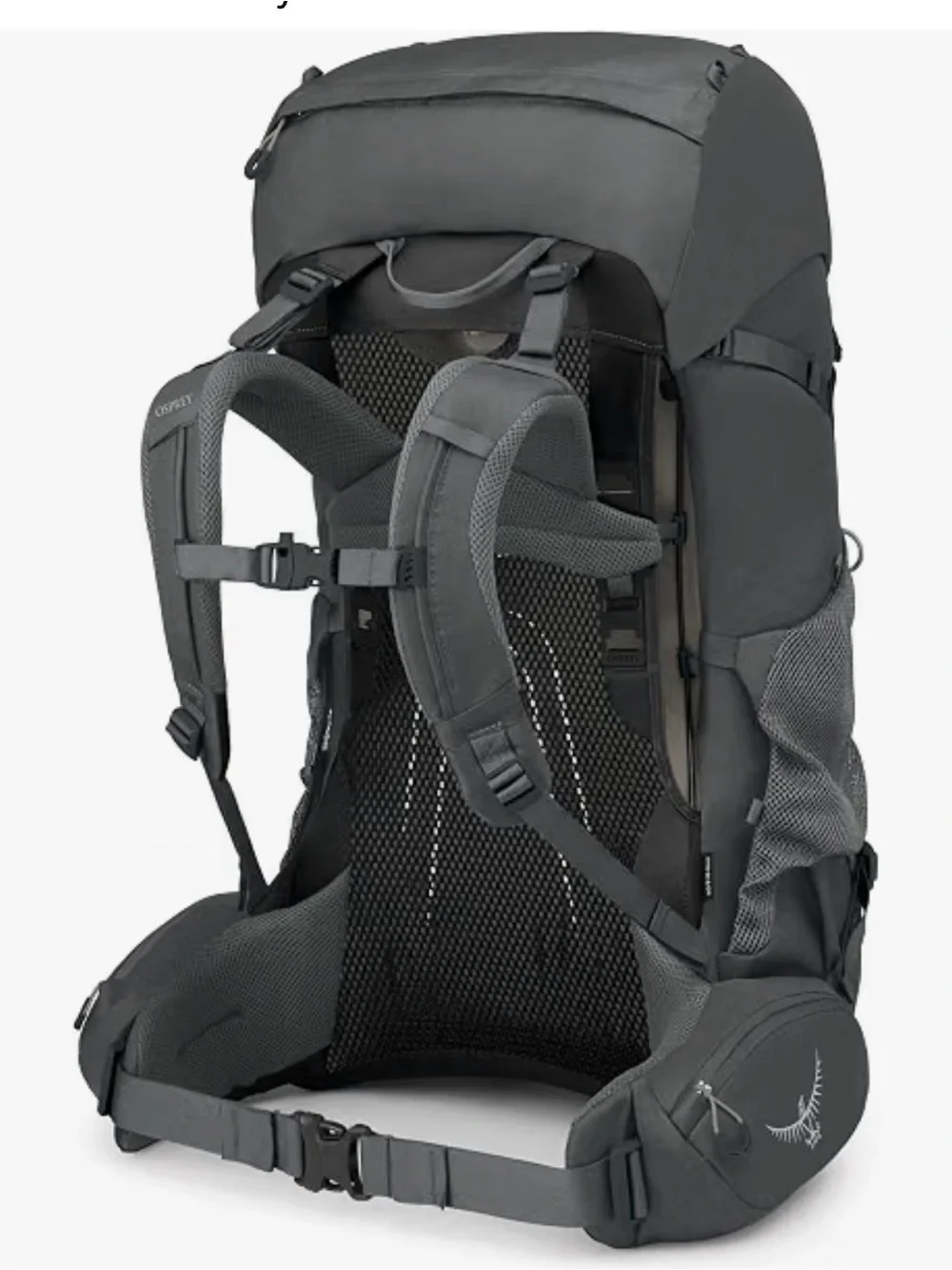 OSPREY Renn 65 Backpack in Charcoal with Teal Accents
